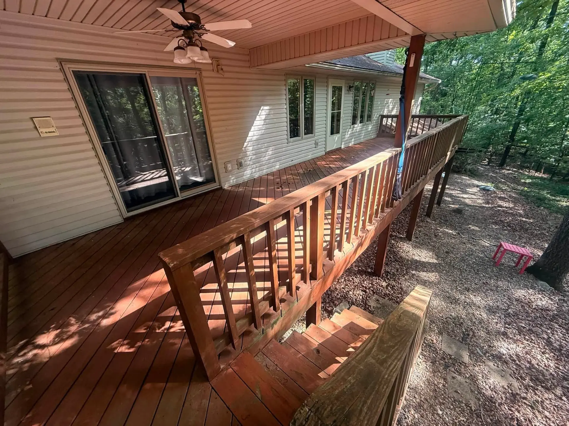 Deck Cleaning — Before