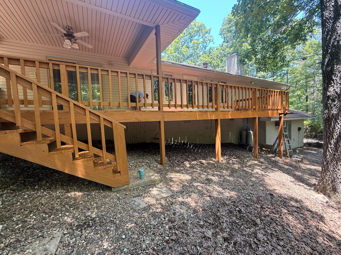 Deck staining